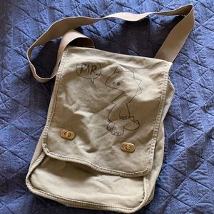 Green Dinosaur messenger bag